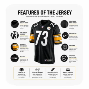 Details For Gennings Dunker Pittsburgh Steelers Game Black Jersey