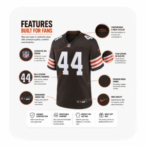 Details For Harold Fannin Jr. Browns Game Brown Jersey