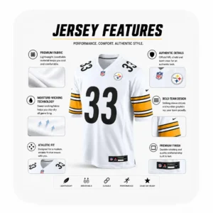 Details For Jack Sawyer Game Pittsburgh Steelers White Jersey