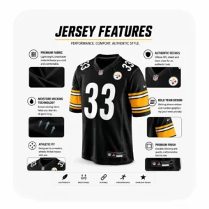 Details For Jack Sawyer Game Steelers Black Jersey