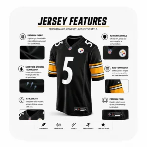 Details For Jalen Ramsey Pittsburgh Steelers Game Black Jersey