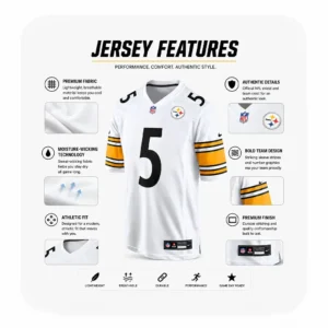 Details For Jalen Ramsey Pittsburgh Steelers Team Game White Jersey