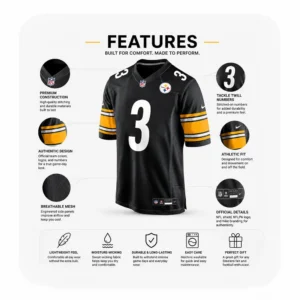 Details For Jaquan Brisker Pittsburgh Steelers Game Black Jersey