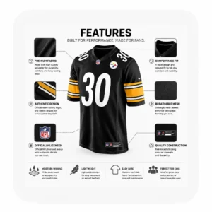 Details For Jaylen Warren Pittsburgh Steelers Game Black Jersey