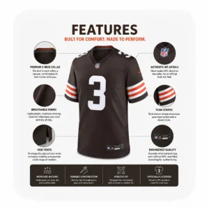 Details For Jerry Jeudy Cleveland Browns Game Brown Jersey