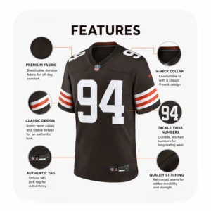 Details For Mason Graham Brown Cleveland Browns Game Jersey