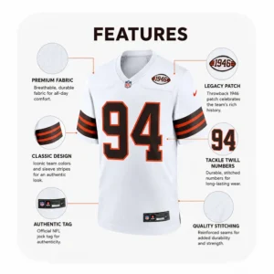 Details For Mason Graham Cleveland Browns White Game Jersey