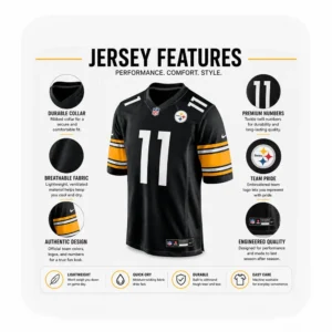 Details For Michael Pittman Jr Black Steelers Game Jersey