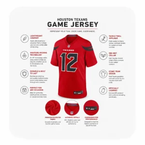 Details For Nico Collins Houston Texans Game Red Jersey