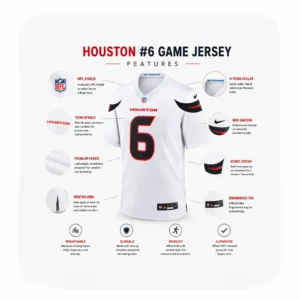 Details For Reed Blankenship White Houston Texans Game Jersey