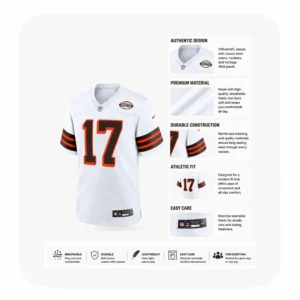 Details For Shedeur Sanders Browns Game White Jersey