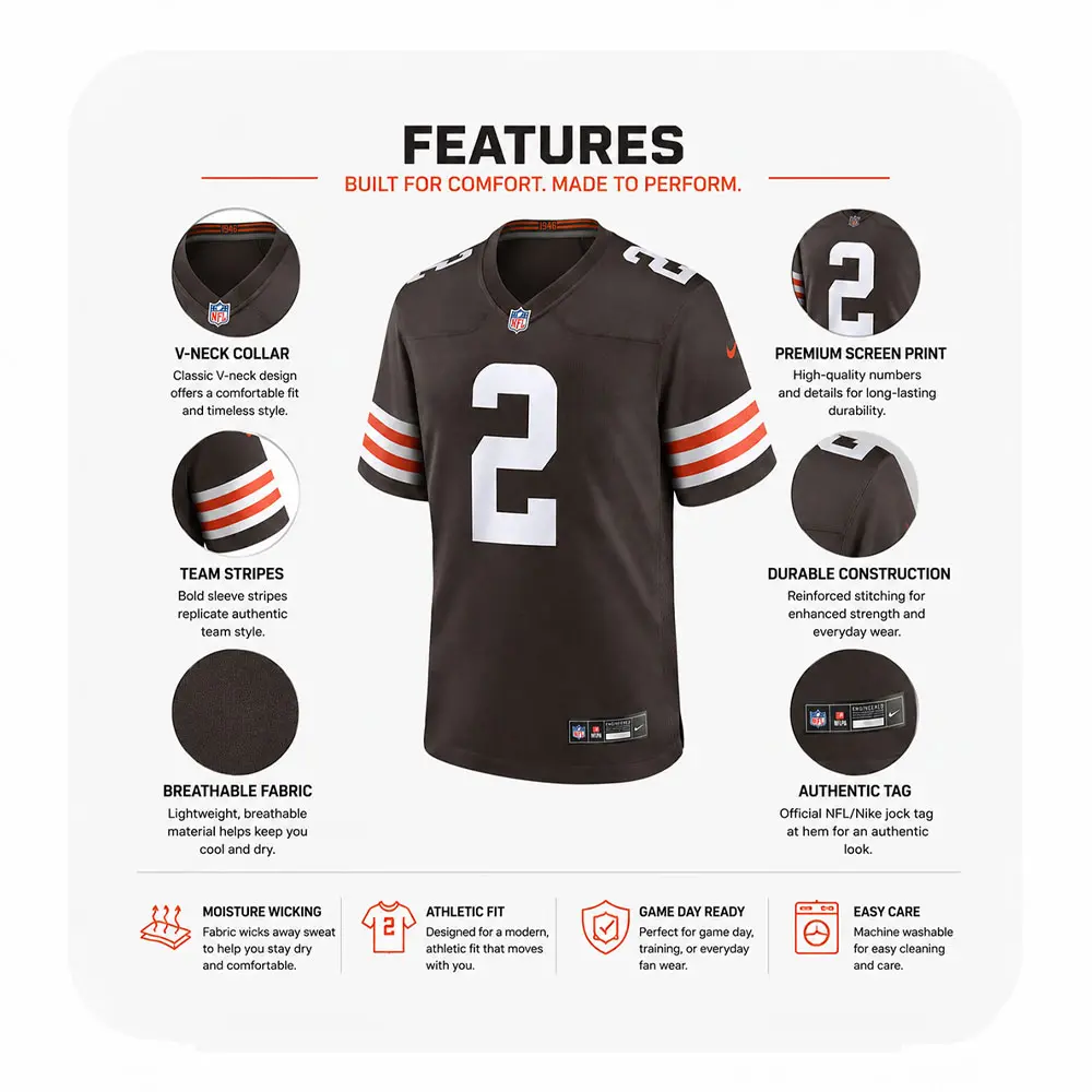 Details For Shedeur Sanders Game Cleveland Browns #2 Brown Jersey Details For Shedeur Sanders Game Cleveland Browns 2 Brown Jersey