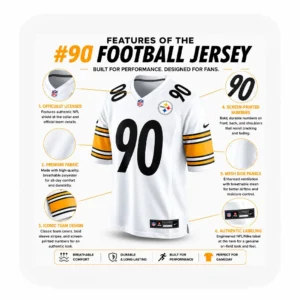 Details For Tj Watt Pittsburgh Steelers White Game Jersey