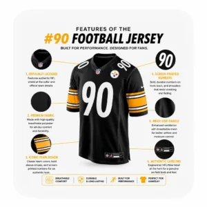 Details For Tj Watt Steelers Black Game Jersey