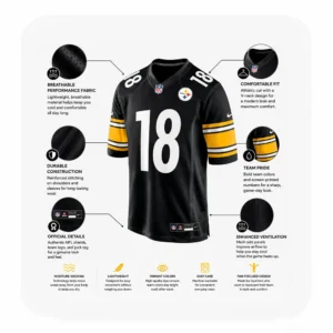 Details For Will Howard Steelers Black Game Jersey