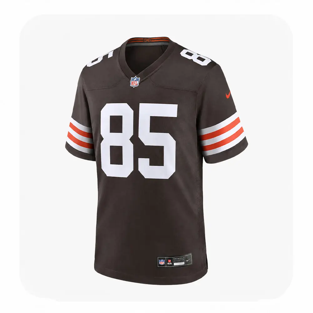 Front View For Aaron Anderson Cleveland Browns Team Game Brown Jersey Front View For Aaron Anderson Cleveland Browns Team Game Brown Jersey