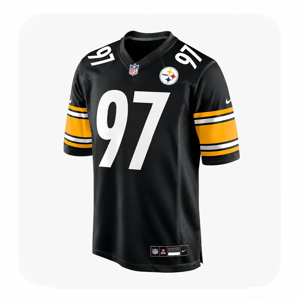Front View For Cameron Heyward Pittsburgh Steelers Game Black Jersey Front View For Cameron Heyward Pittsburgh Steelers Game Black Jersey