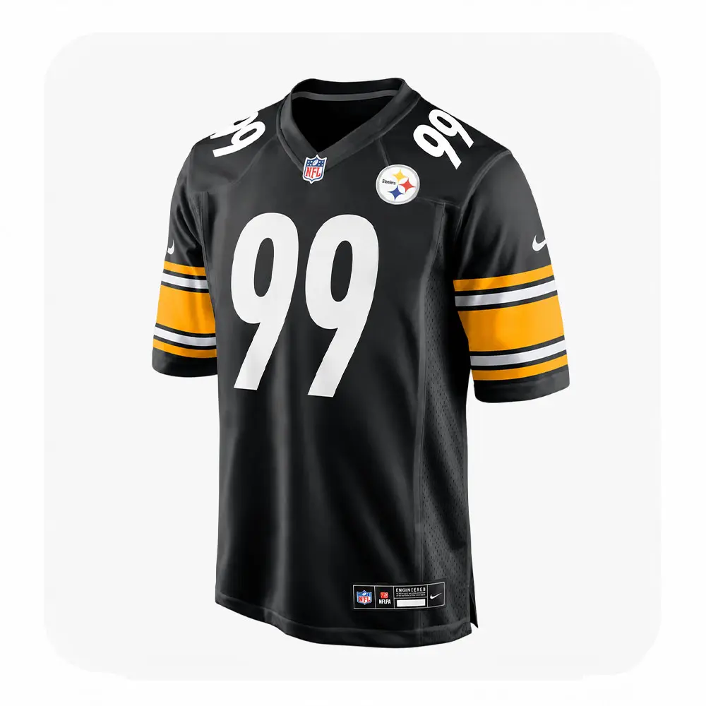 Front View For Derrick Harmon Pittsburgh Steelers Game Black Jersey Front View For Derrick Harmon Pittsburgh Steelers Game Black Jersey