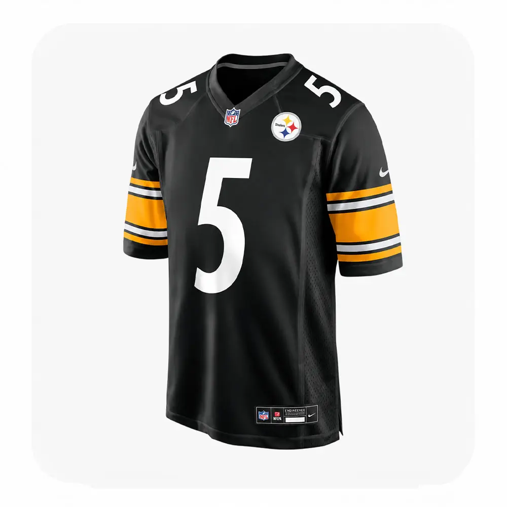 Front View For Jalen Ramsey Pittsburgh Steelers Game Black Jersey Front View For Jalen Ramsey Pittsburgh Steelers Game Black Jersey