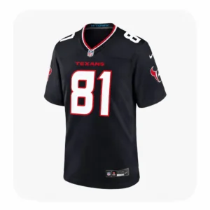 Jayden Higgins Texans Navy Game Jersey