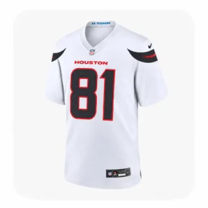 Jayden Higgins Texans Team White Game Jersey