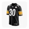 Front View For Jaylen Warren Pittsburgh Steelers Game Black Jersey