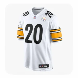 Kaleb Johnson Steelers White Game Jersey