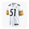 Front View For Nick Herbig Steelers White Game Jersey