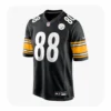 Front View For Pat Freiermuth Steelers Game Team Black Jersey