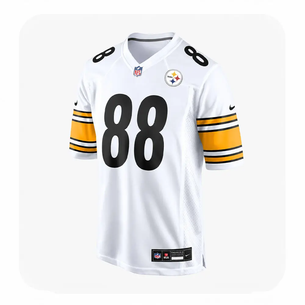 Front View For Pat Freiermuth Steelers Game White Jersey Front View For Pat Freiermuth Steelers Game White Jersey