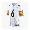 Front View For Patrick Queen Steelers Game White Jersey
