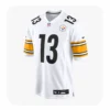 Front View For Rico Dowdle Steelers Team Game White Jersey