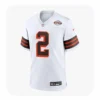 Front View For Shedeur Sanders Browns 2 White Game Jersey