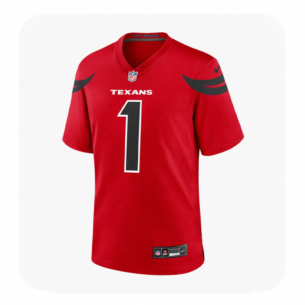 Front View For Tank Dell Texans Red Game Jersey Front View For Tank Dell Texans Red Game Jersey