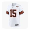 Front View For Taylen Green White Cleveland Browns Game Jersey