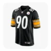 Front View For Tj Watt Steelers Black Game Jersey