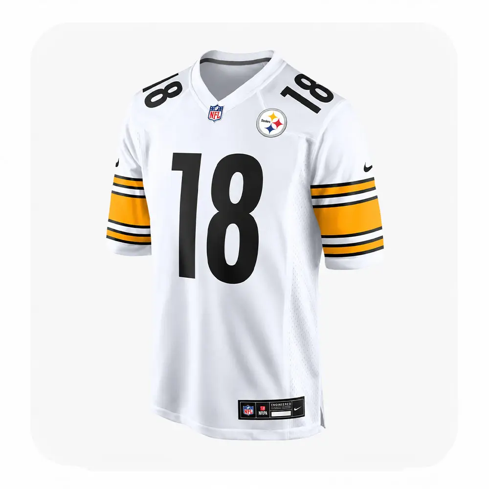 Front View For Will Howard Pittsburgh Steelers White Game Jersey Front View For Will Howard Pittsburgh Steelers White Game Jersey