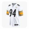 Front View For Yahya Black Steelers Game White Jersey