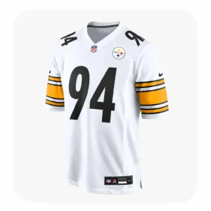 Yahya Black Steelers Game White Jersey