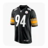 Front View For Yahya Black Steelers Team Game Black Jersey