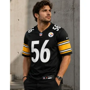 View For Alex Highsmith Pittsburgh Steelers Game Black Jersey