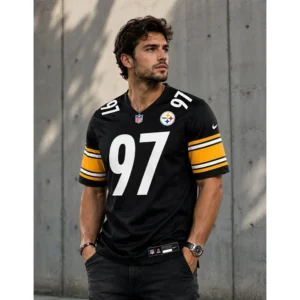View For Cameron Heyward Pittsburgh Steelers Game Black Jersey