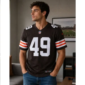 View For Carson Schwesinger Cleveland Browns Game Jersey