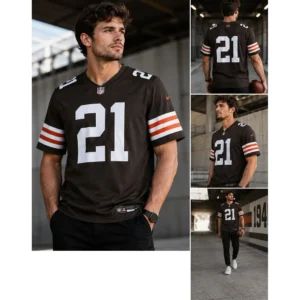 View For Denzel Ward Cleveland Browns Game Brown Jersey