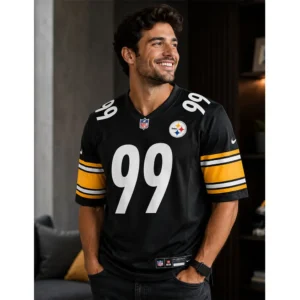View For Derrick Harmon Pittsburgh Steelers Game Black Jersey