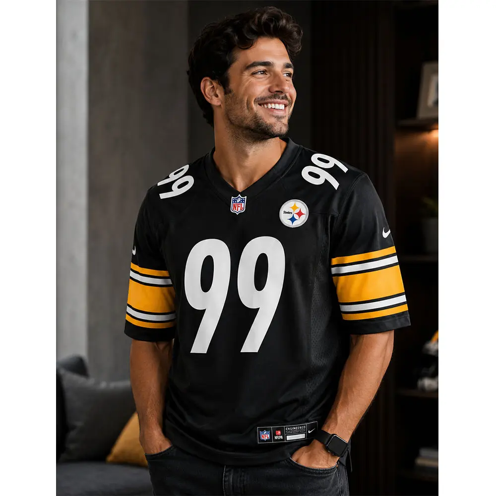 View For Derrick Harmon Pittsburgh Steelers Game Black Jersey View For Derrick Harmon Pittsburgh Steelers Game Black Jersey
