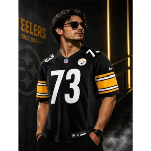View For Gennings Dunker Pittsburgh Steelers Game Black Jersey