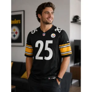View For Gennings Dunker Steelers Black Game Jersey