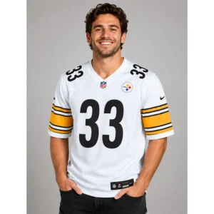 View For Jack Sawyer Game Pittsburgh Steelers White Jersey