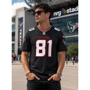 View For Jayden Higgins Texans Navy Game Jersey